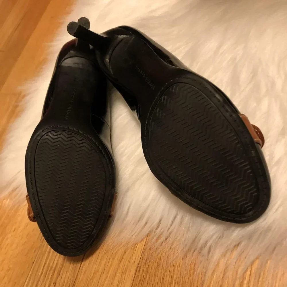 Tommy Hilfiger Black and Brown Heels